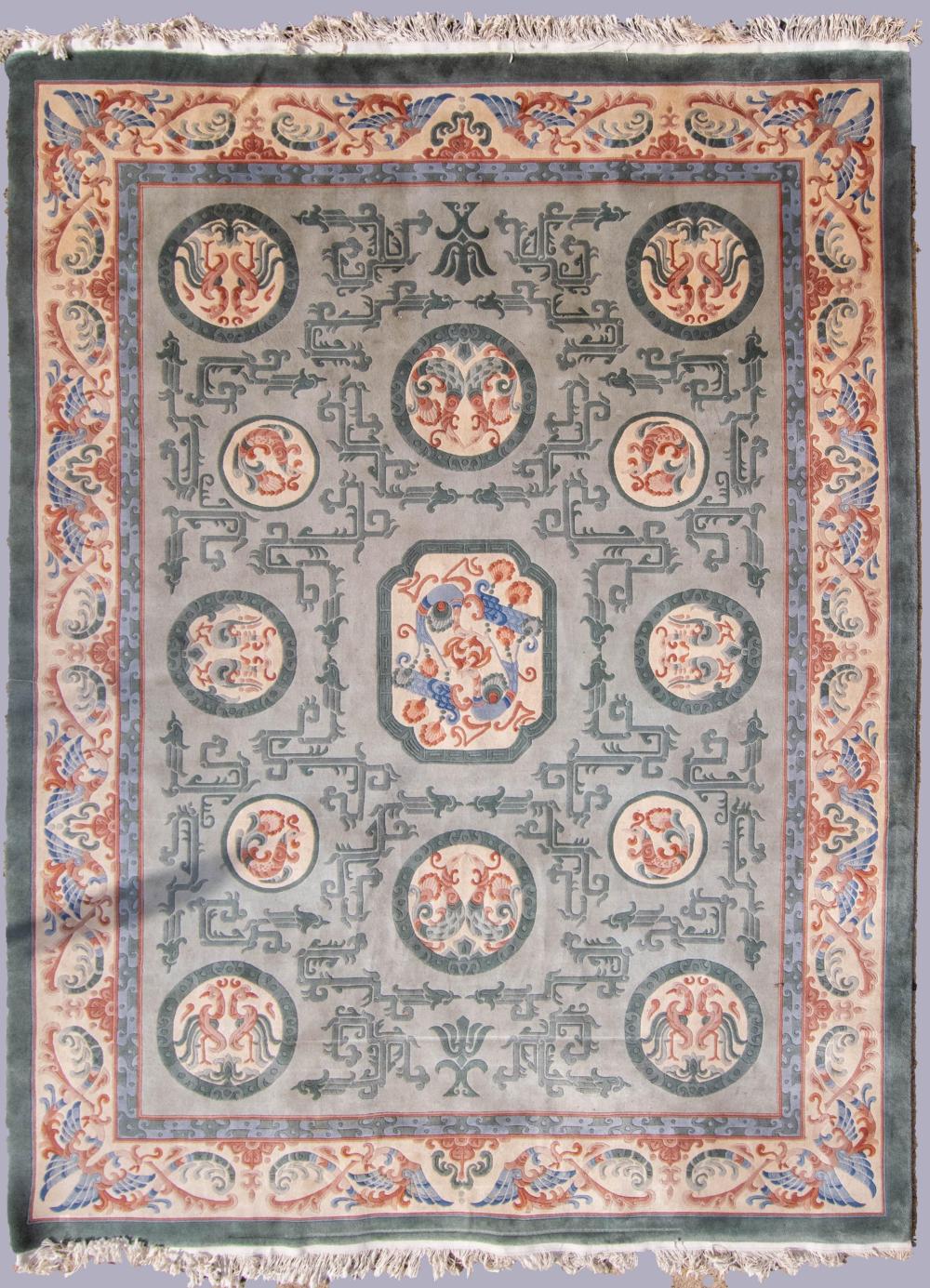 CHINESE WOOL RUG, APPROX. 8'11"