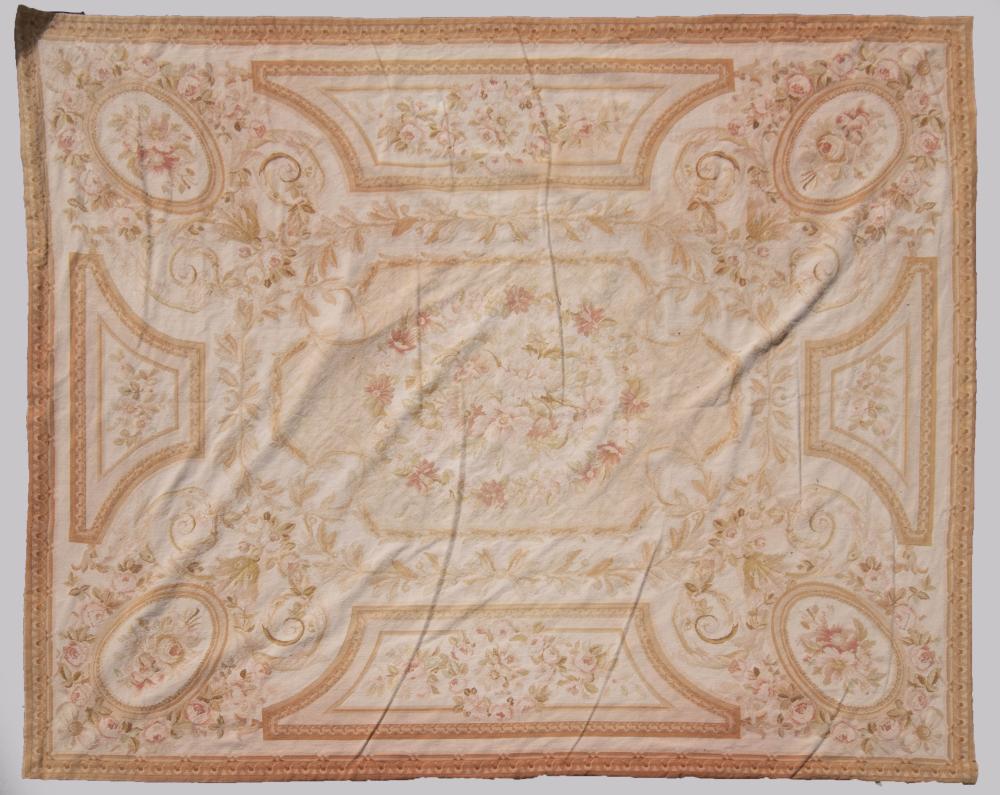 AUBUSSON STYLE NEEDLEPOINT RUG