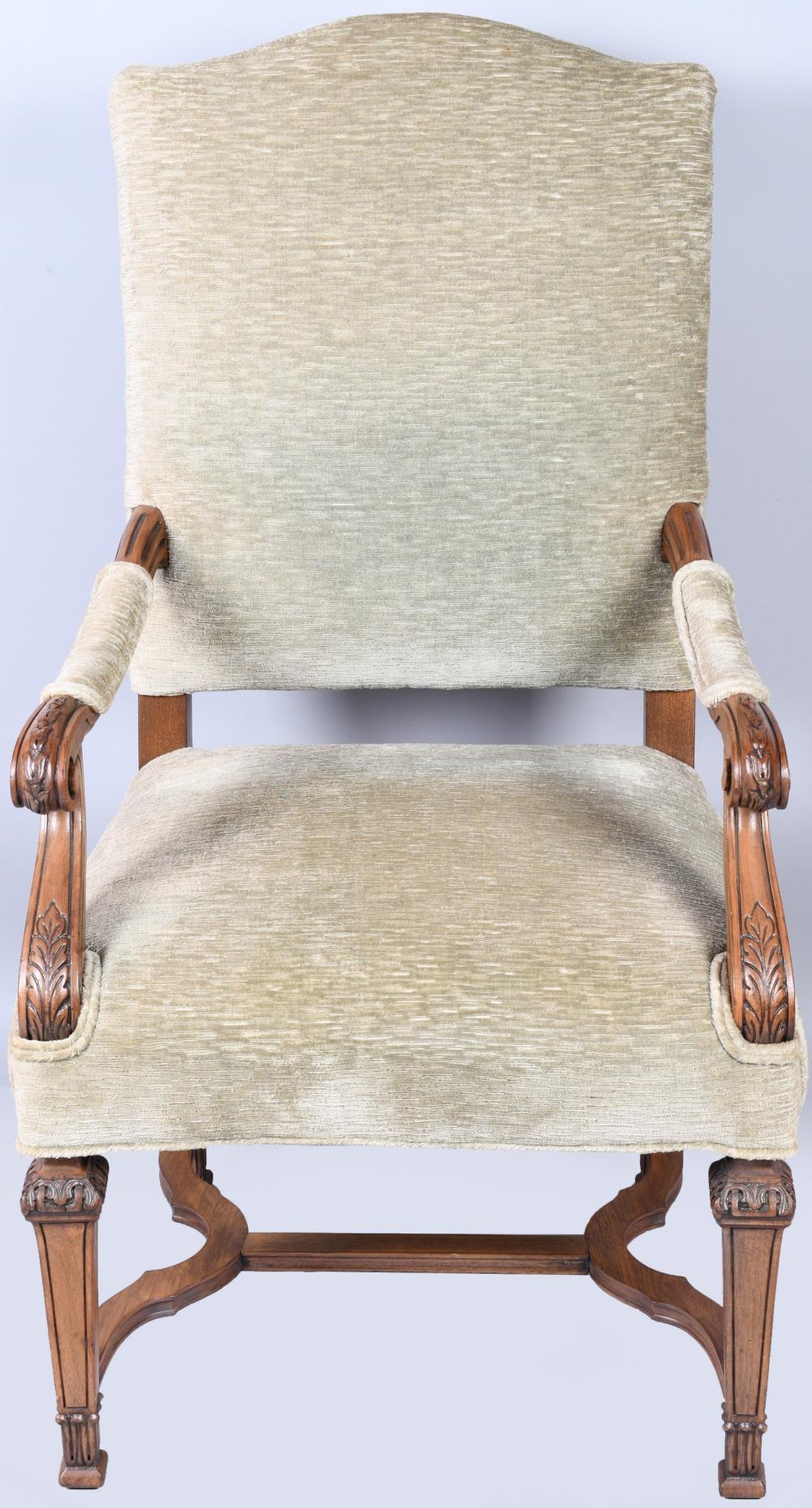 REGENCY STYLE WALNUT FAUTEUIL  2ec1bc