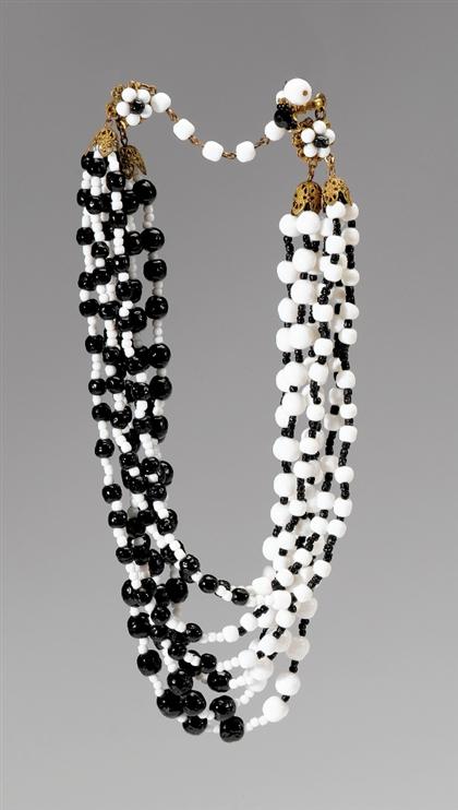 Miriam Haskell black and white bead