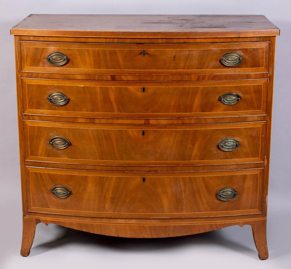 FEDERAL MAHOGANY BOWFRONT CHEST