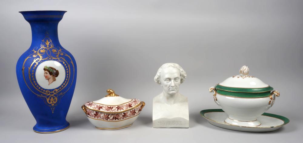 GROUP OF PORCELAIN ITEMS, 19TH