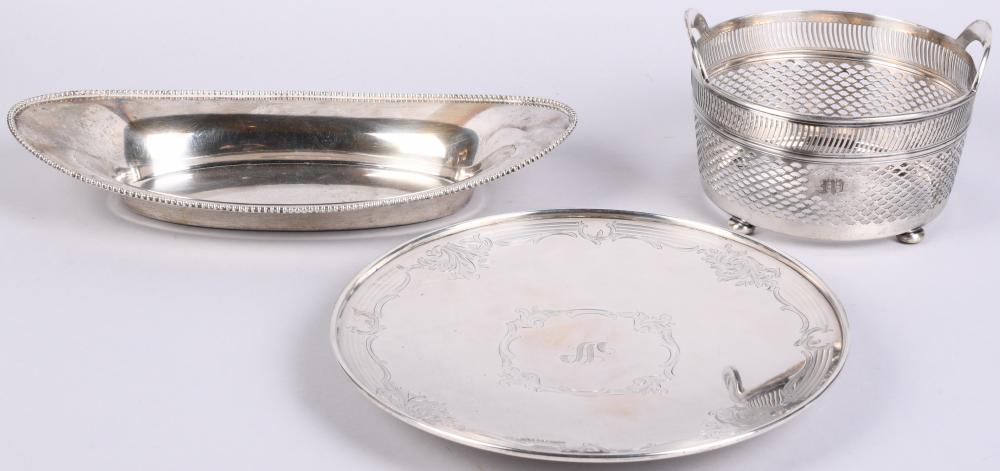 THREE PIECES OF AMERICAN SILVER