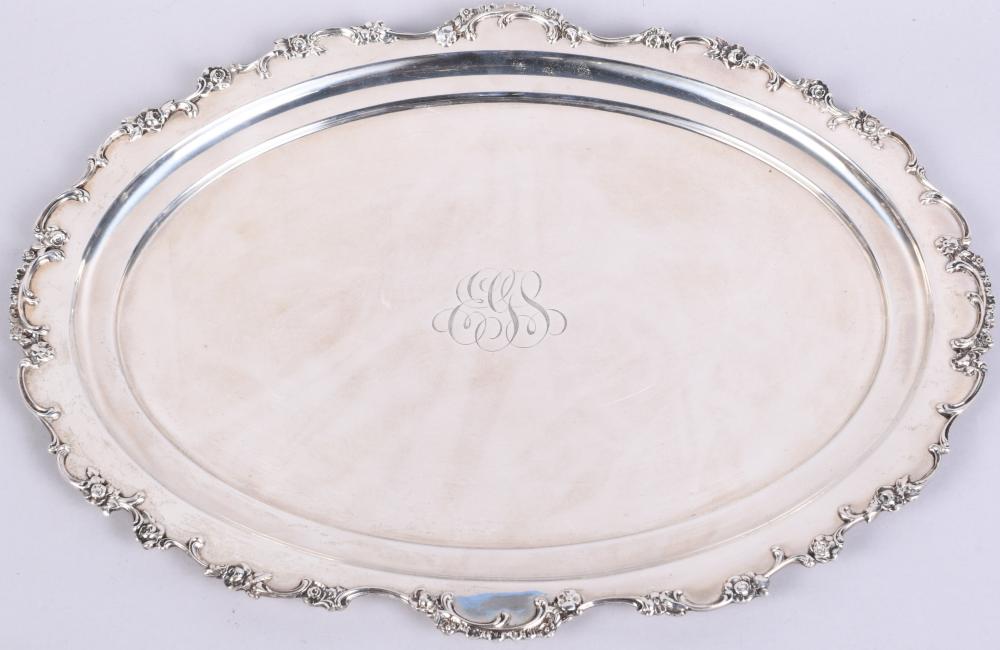 GORHAM SILVER OVAL TRAY WIDTH: