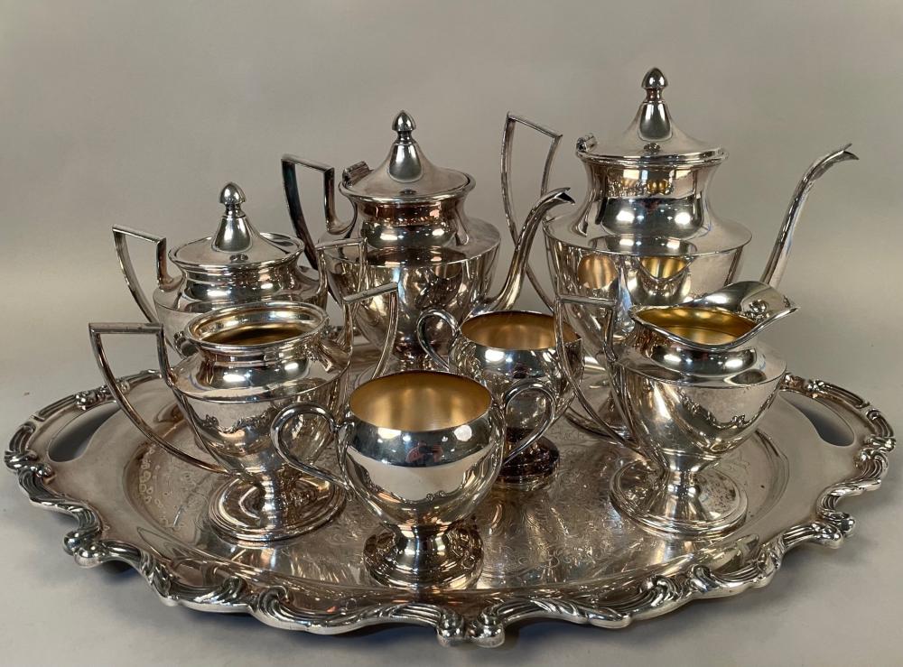 W M ROGERS SILVERPLATED TEA SET 2ec29e