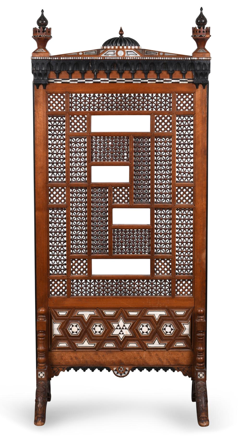 MOROCCAN MAHOGANY FIRESCREEN EARLY 2ec323