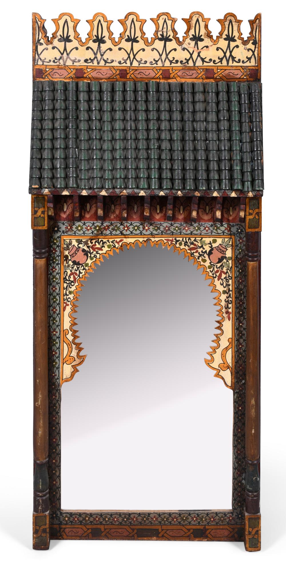 MOROCCAN PAINTED MIRROR 44 3/4