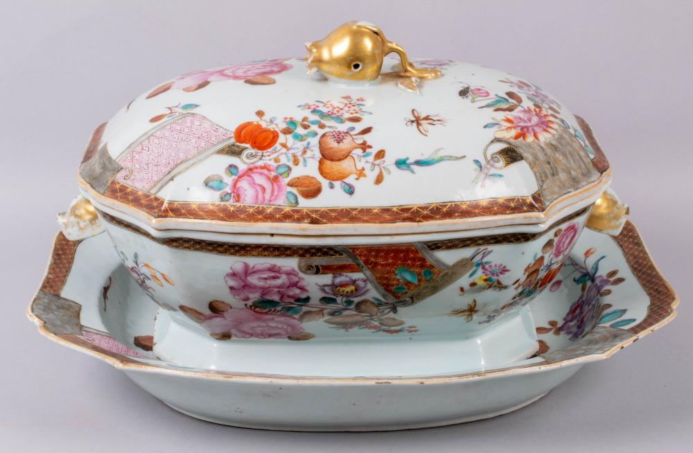 CHINESE EXPORT FAMILLE ROSE TUREEN  2ec334