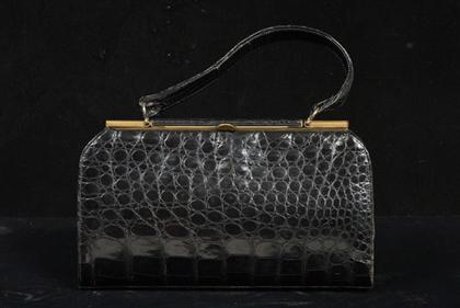 Black alligator purse    1960s