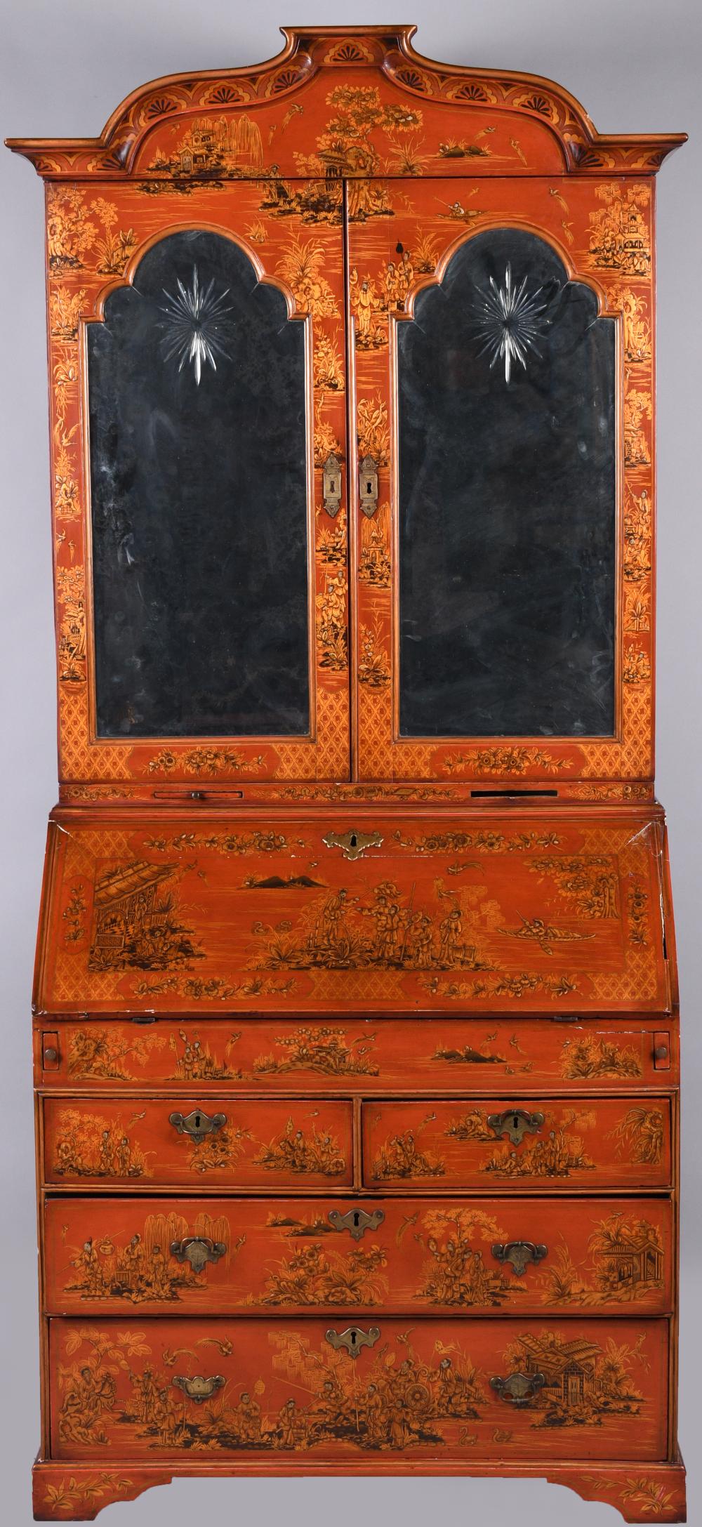 GEORGE I STYLE CHINOISERIE DECORATED