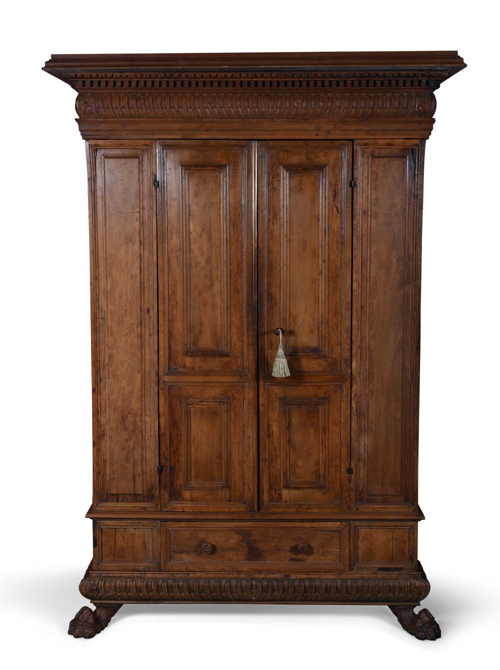 ITALIAN BAROQUE STYLE WALNUT ARMOIRE 2ec3a7