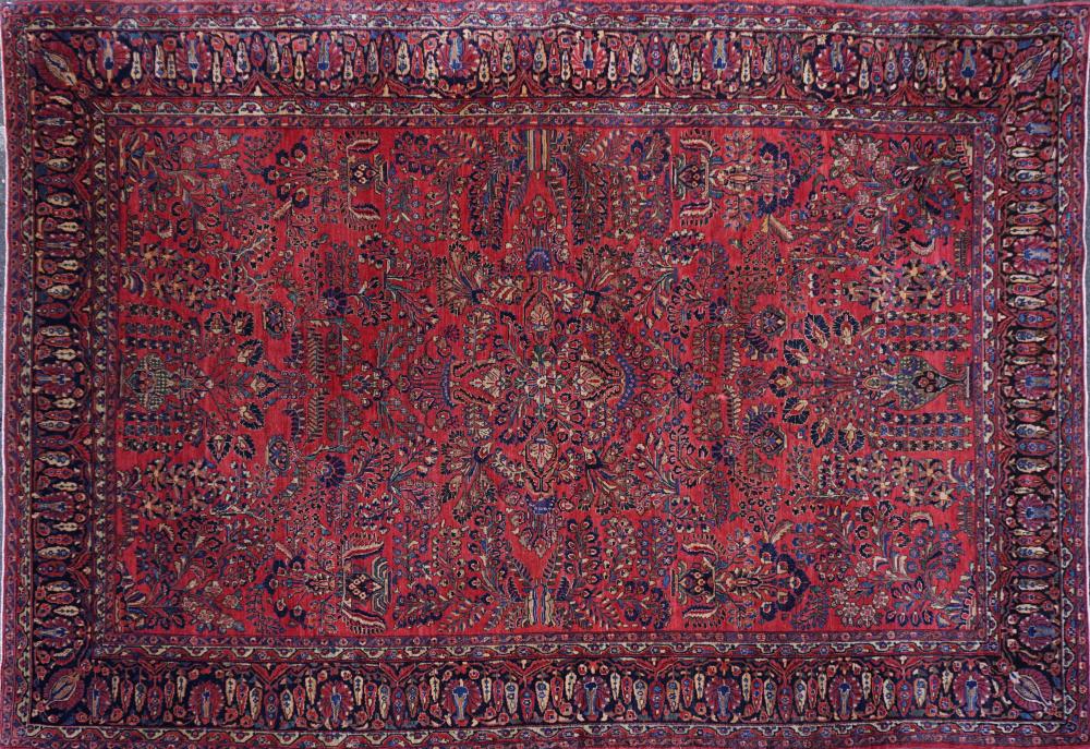 VINTAGE PERSIAN SAROUK HAND KNOTTED 2ec422