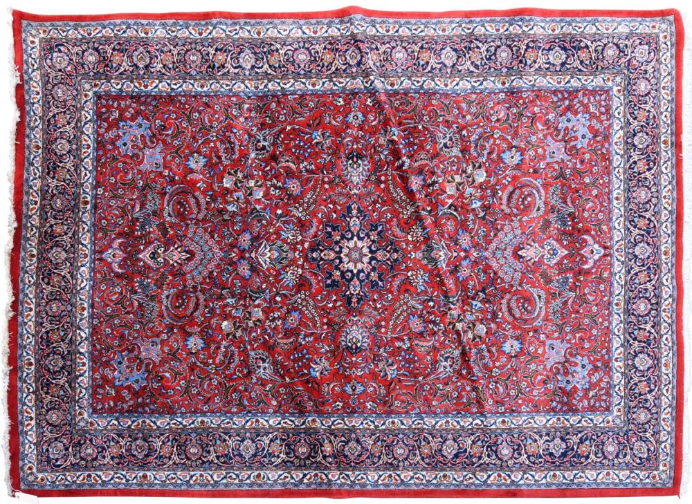 PERSIAN MASHAD OR SAROUK HAND KNOTTED