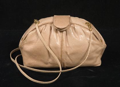 Two beige reptile skin Judith Leiber 4ad3a