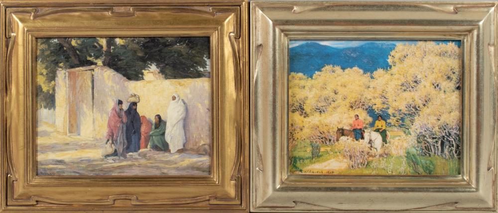 PAIR OF FRAMED DECORATIVE WESTERN