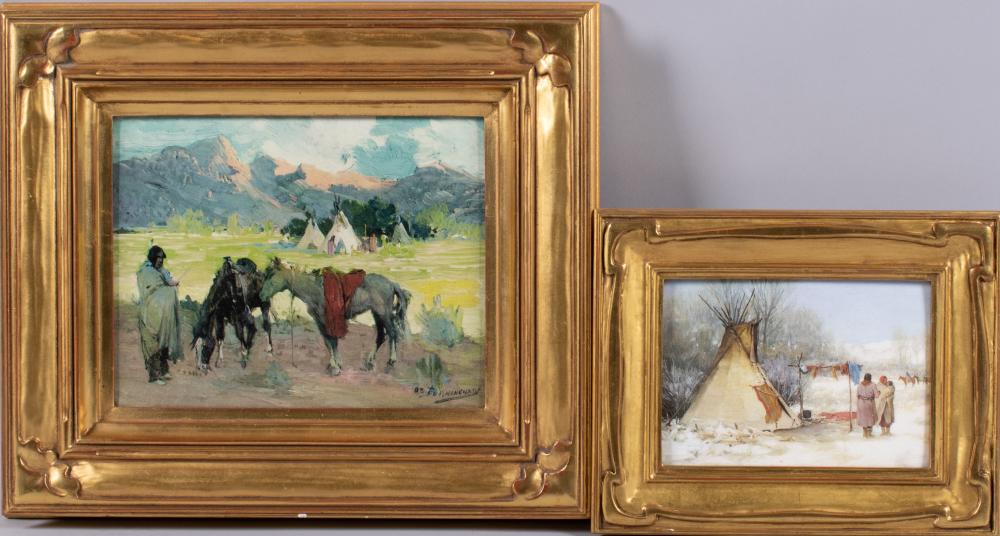 PAIR OF FRAMED DECORATIVE WESTERN