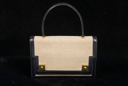 Hermes canvas and navy calfskin 4ad41