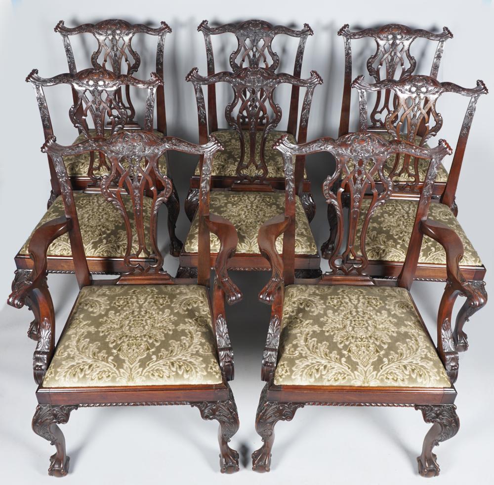 SET OF EIGHT GEORGE III STYLE MAHOGANY 2ec49b