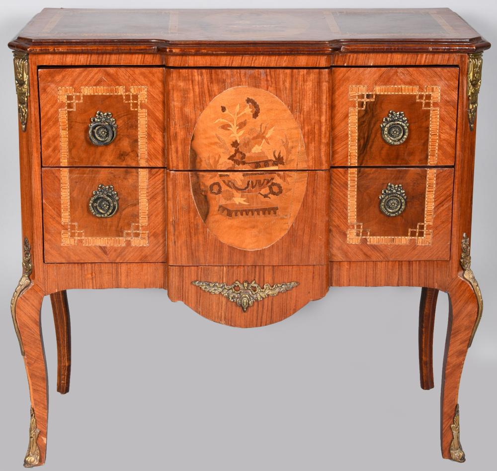 LOUIS XV XVI STYLE MARQUETRY INLAID 2ec4c5