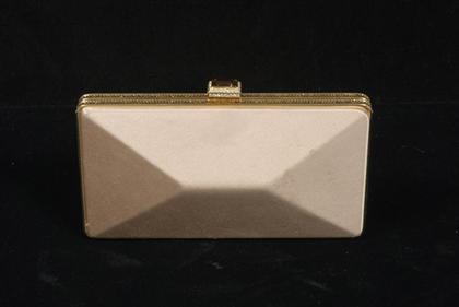 Judith Leiber champagne satin and 4ad49