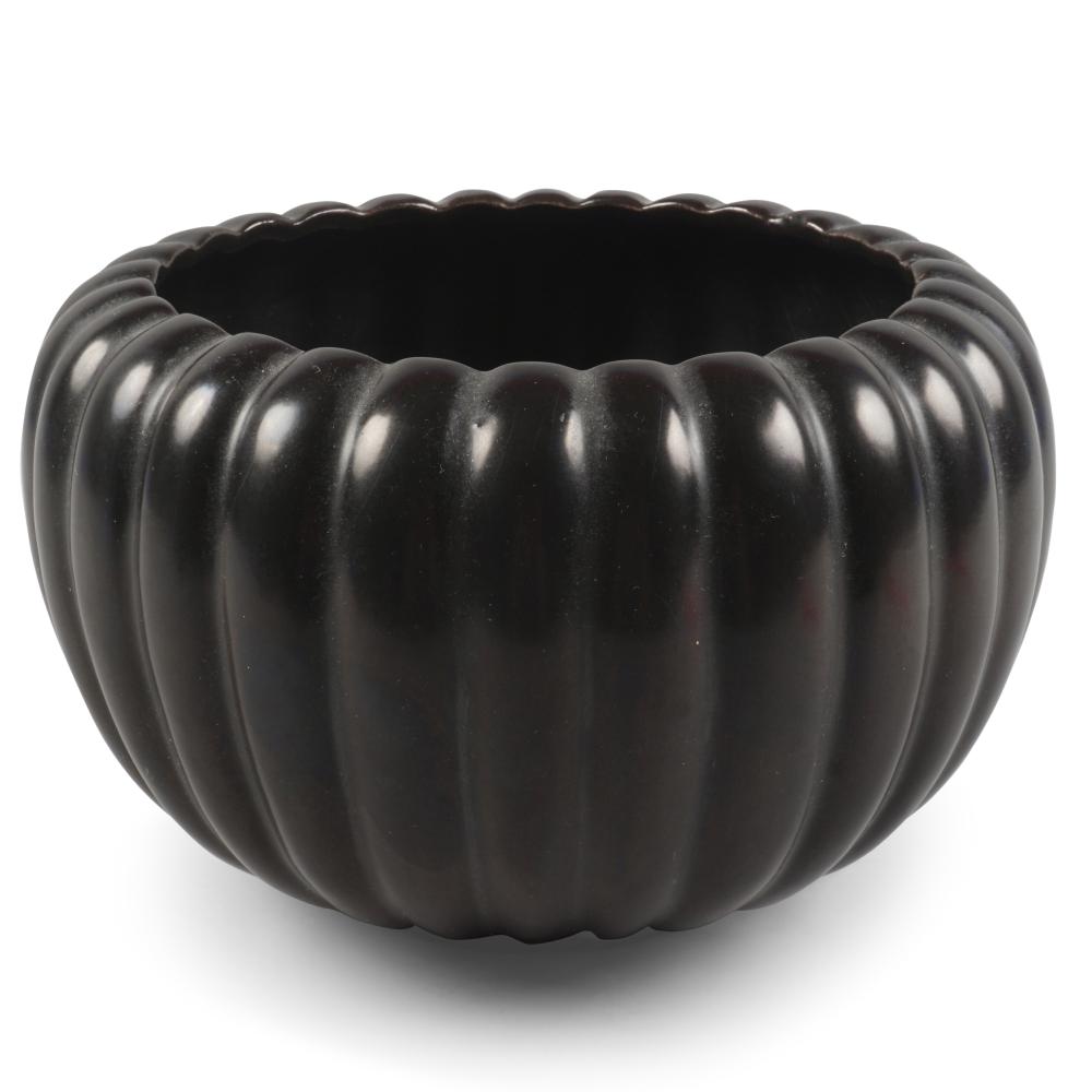 BAUER EARTHENWARE BLACK-GLAZED