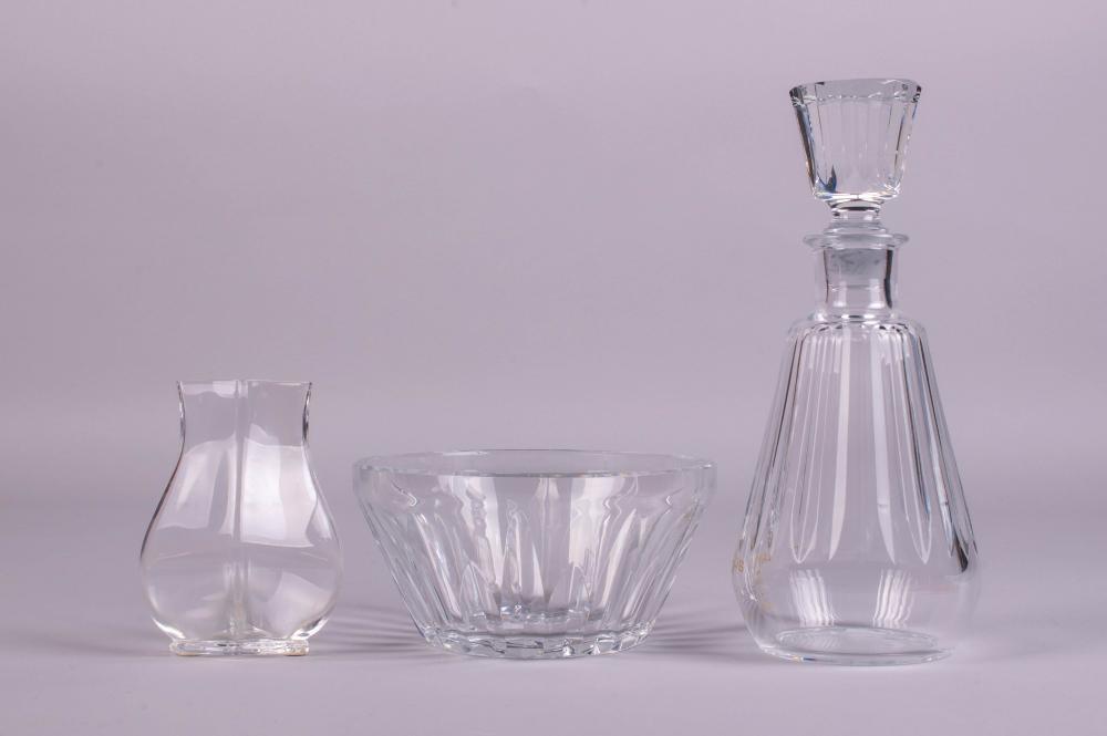 THREE PIECES OF BACCARAT: INCLUDING