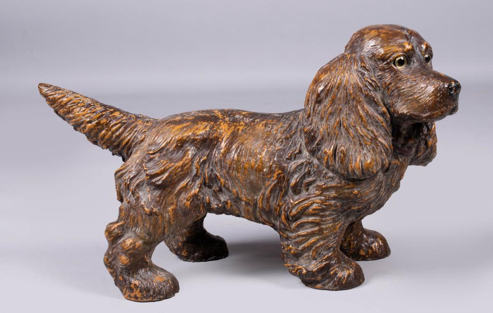 FAUX BOIS SPANIEL WITH GLASS EYES 2ec551