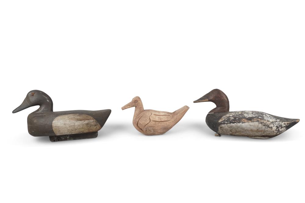 THREE WOOD DUCK DECOYS LENGTH OF