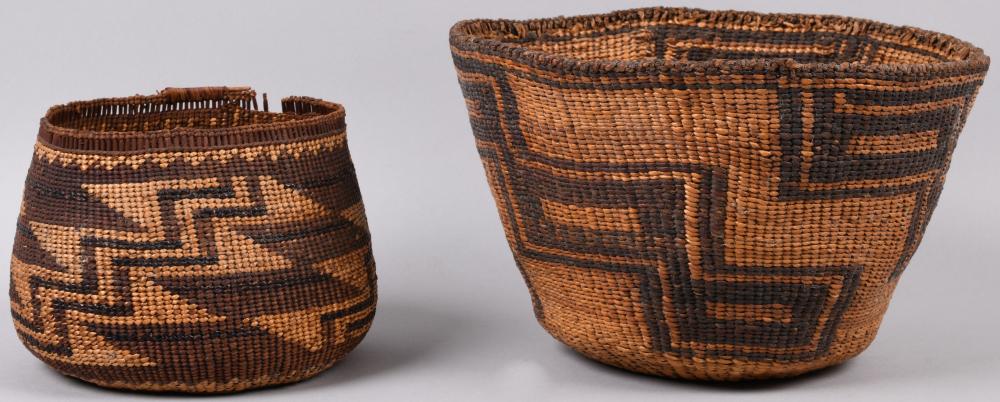 TWO NATIVE AMERICAN TWINED BASKETRY 2ec58b