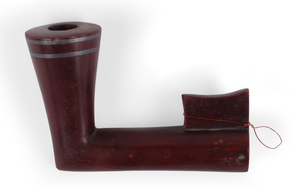 PLAINS RED PIPESTONE PIPE, 1840-60