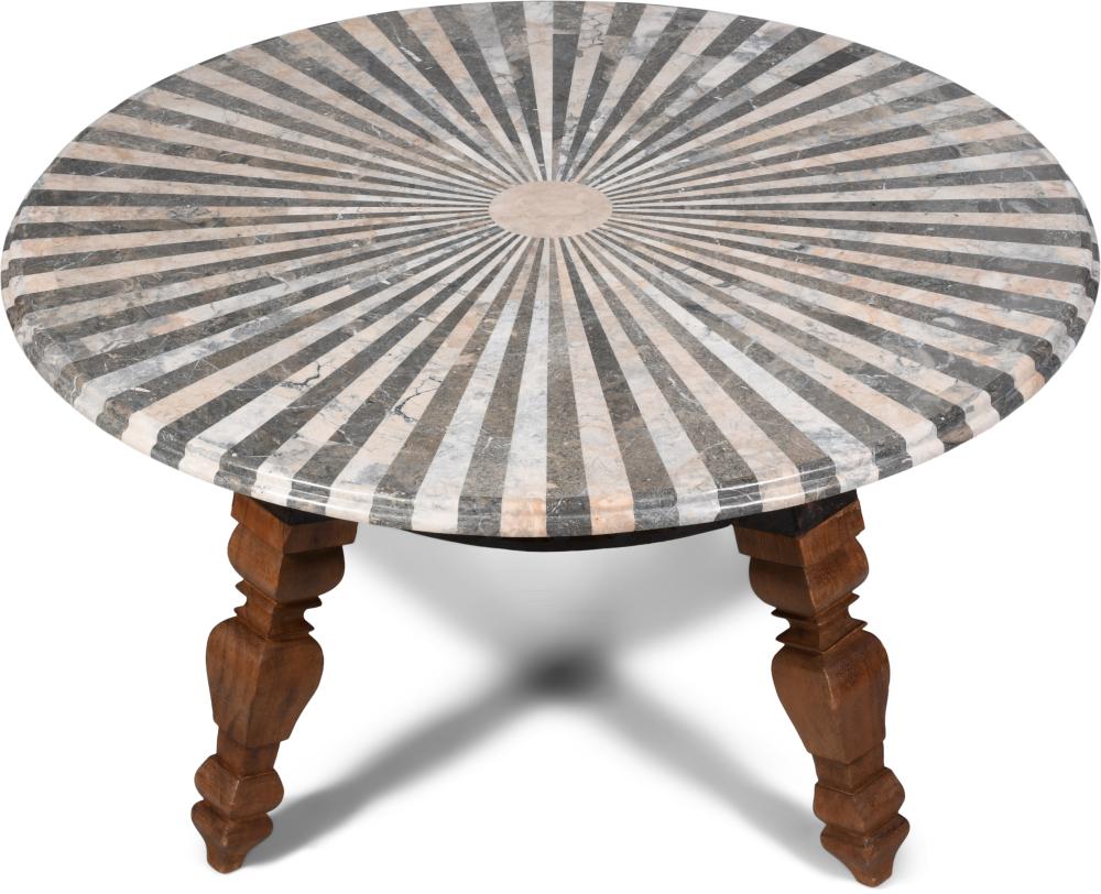 COCKTAIL TABLE WITH CIRCULAR MOLDED
