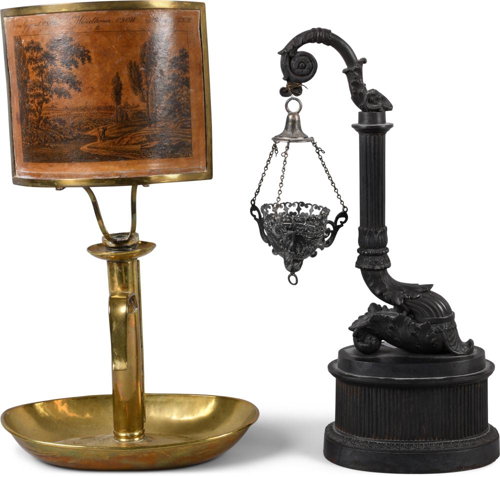 TWO SMALL LAMPS, 19TH CENTURYTWO