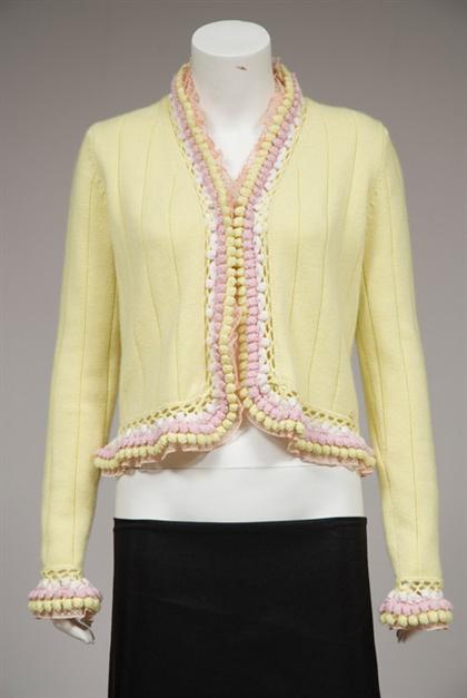 Chanel cashmere cardigan and shell