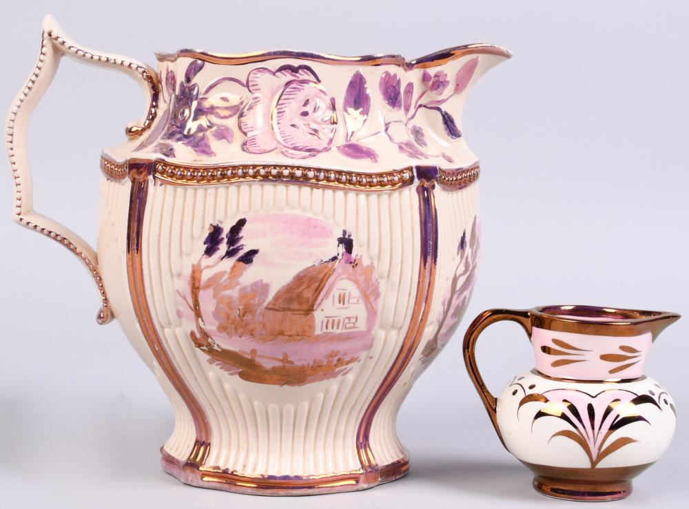 STAFFORDSHIRE POTTERY PINK LUSTRE