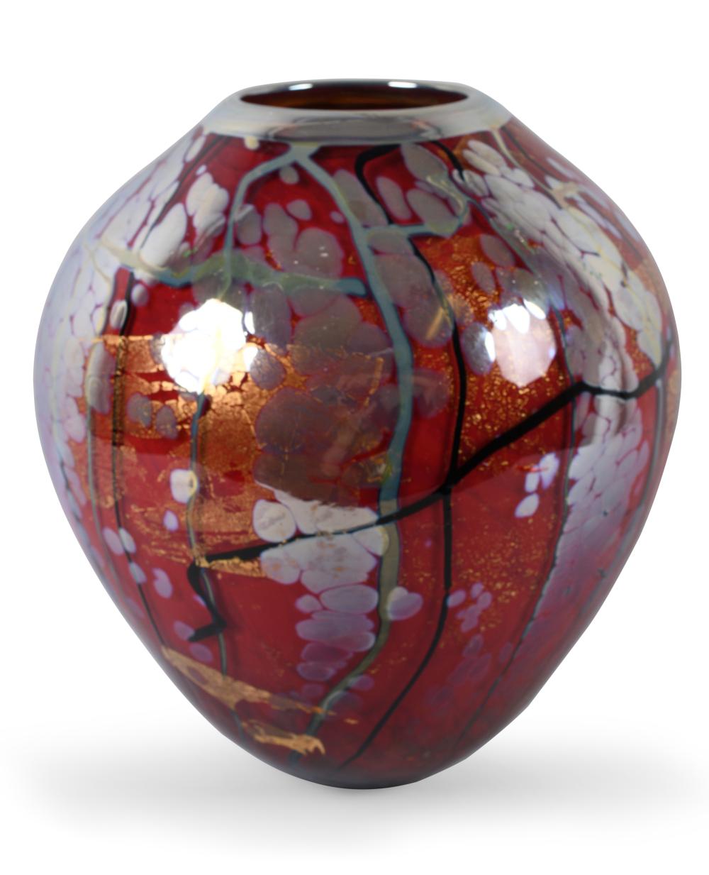 TIM LAZER ART GLASS VASE DATED 2ec690