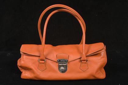 Bright orange leather Prada purse 4adca