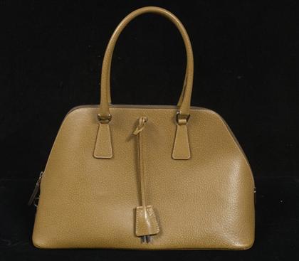 Prada khaki green leather purse