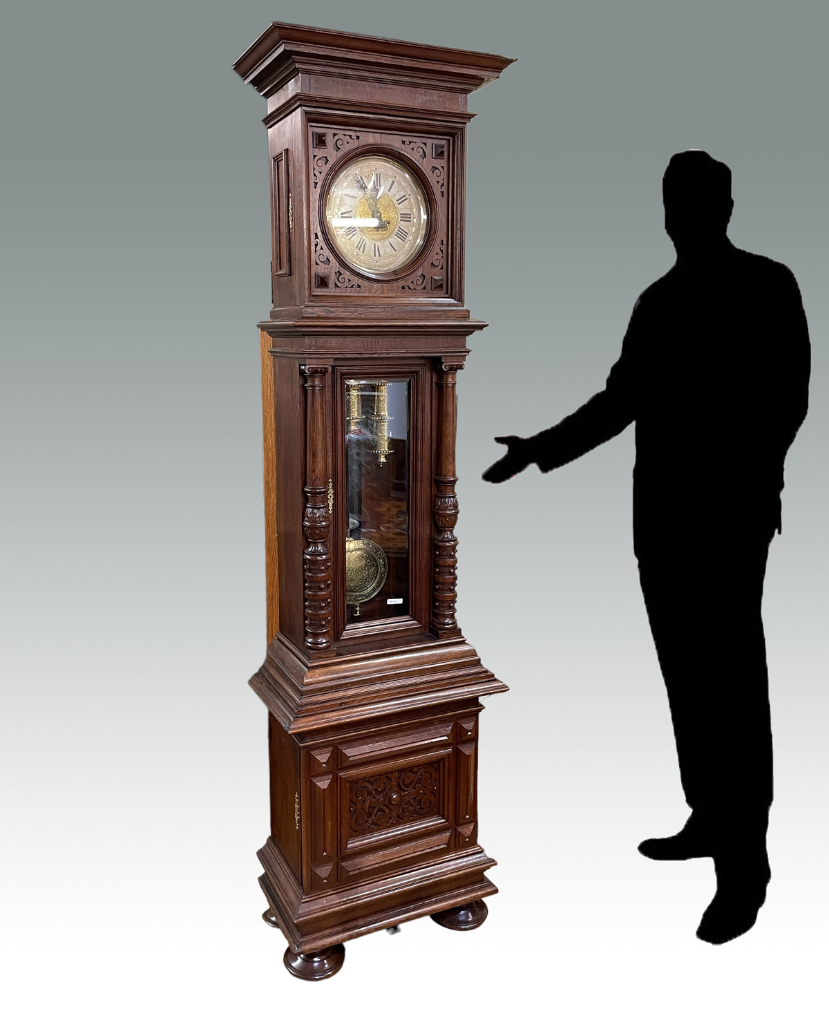 MAHOGANY TALL GRANDFATHER CLOCK  2eca38