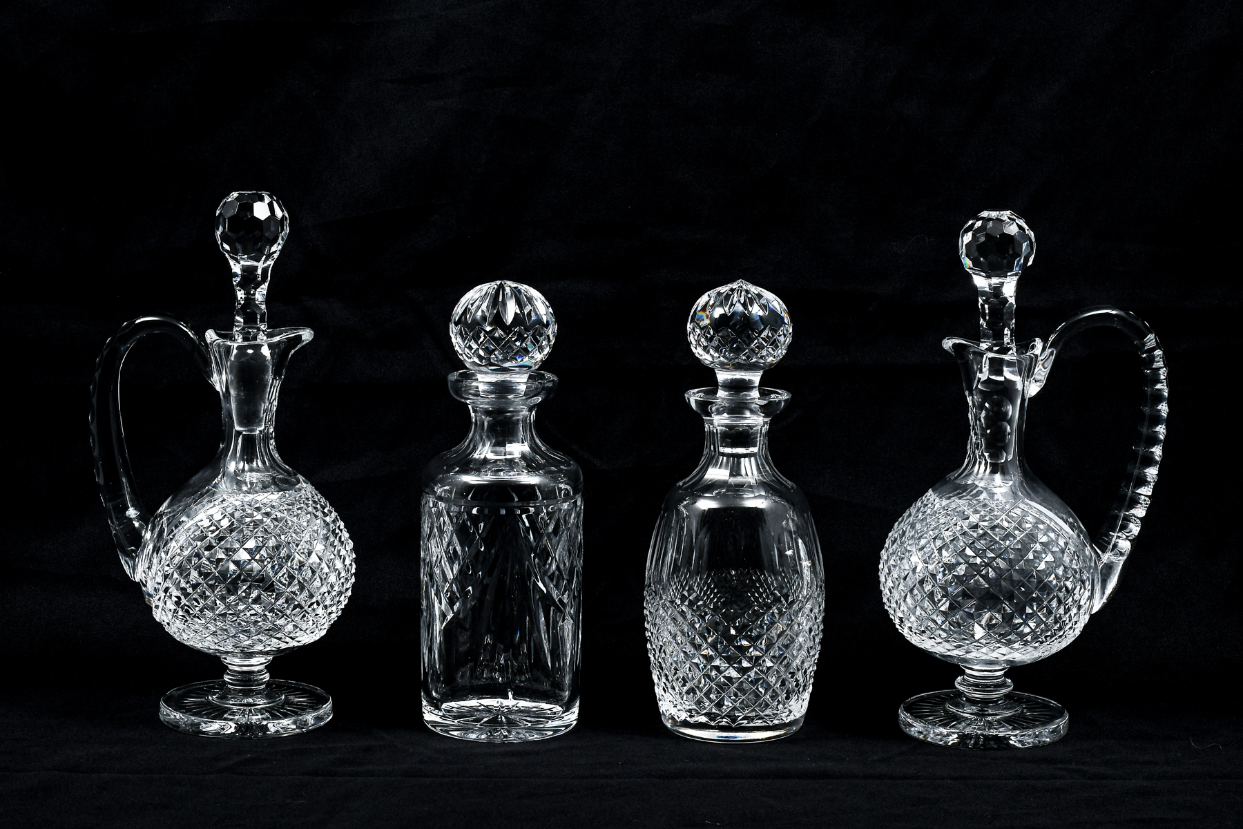 4 WATERFORD CRYSTAL DECANTERS: