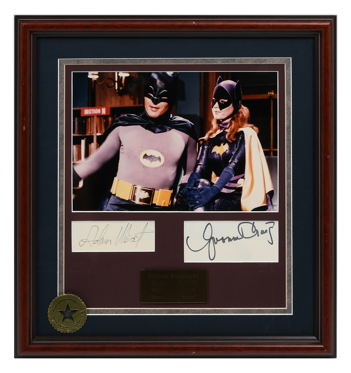 AUTOGRAPHED PHOTO OF BATMAN AND