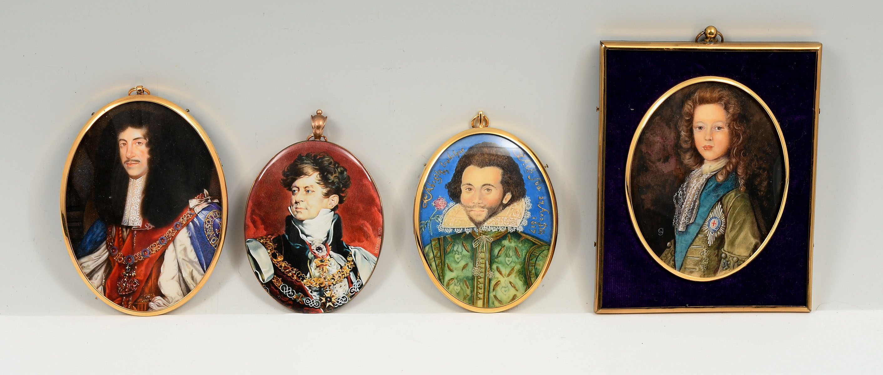 FOUR PIECE MINIATURE PORTRAIT PAINTING 2ecadb