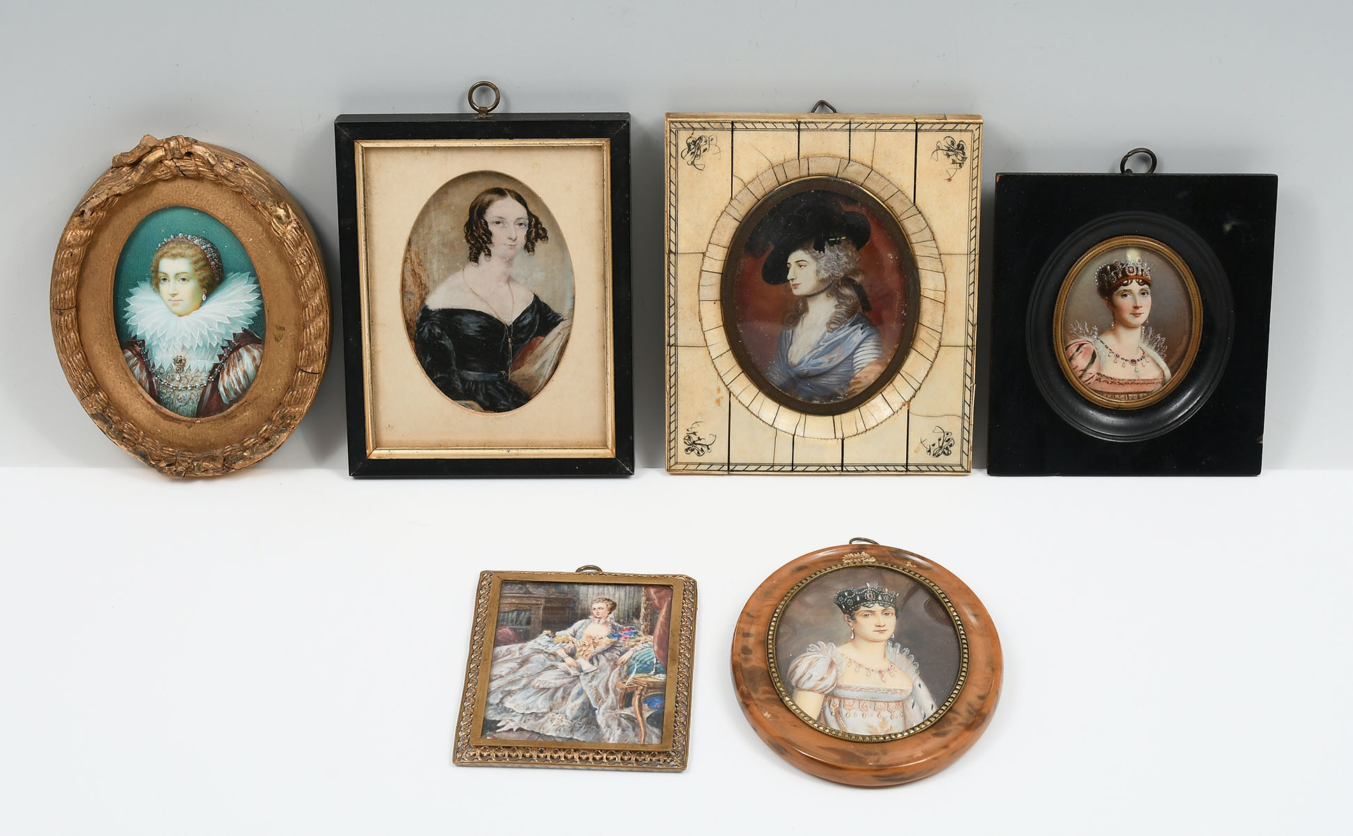 SIX PIECE MINIATURE PORTRAIT PAINTING 2ecadf