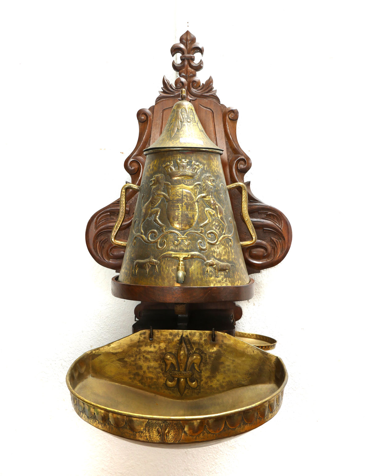 FRENCH COLONIAL HOLY WATER FONT: