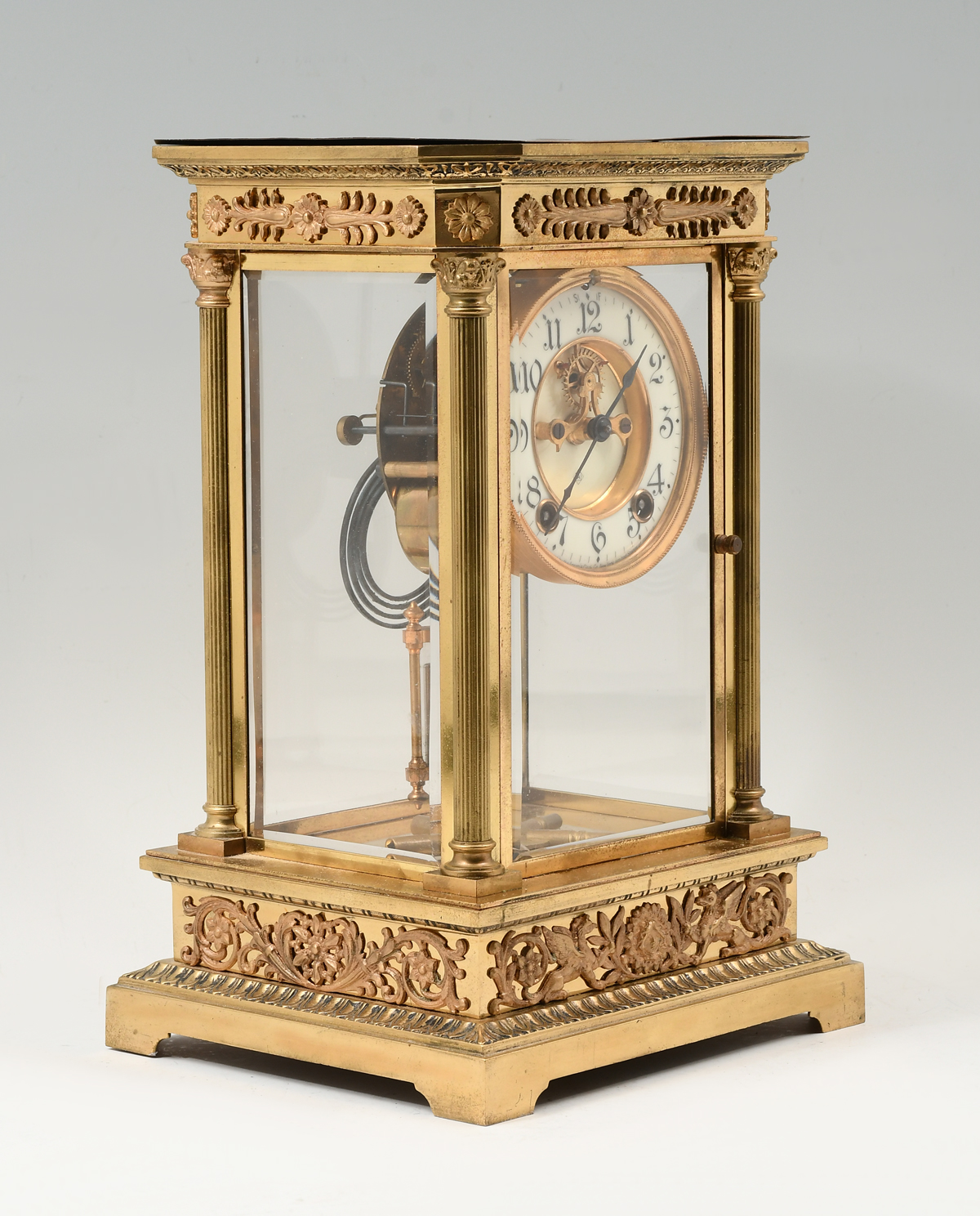 ANSONIA CRYSTAL REGULATOR CLOCK: Manufactured