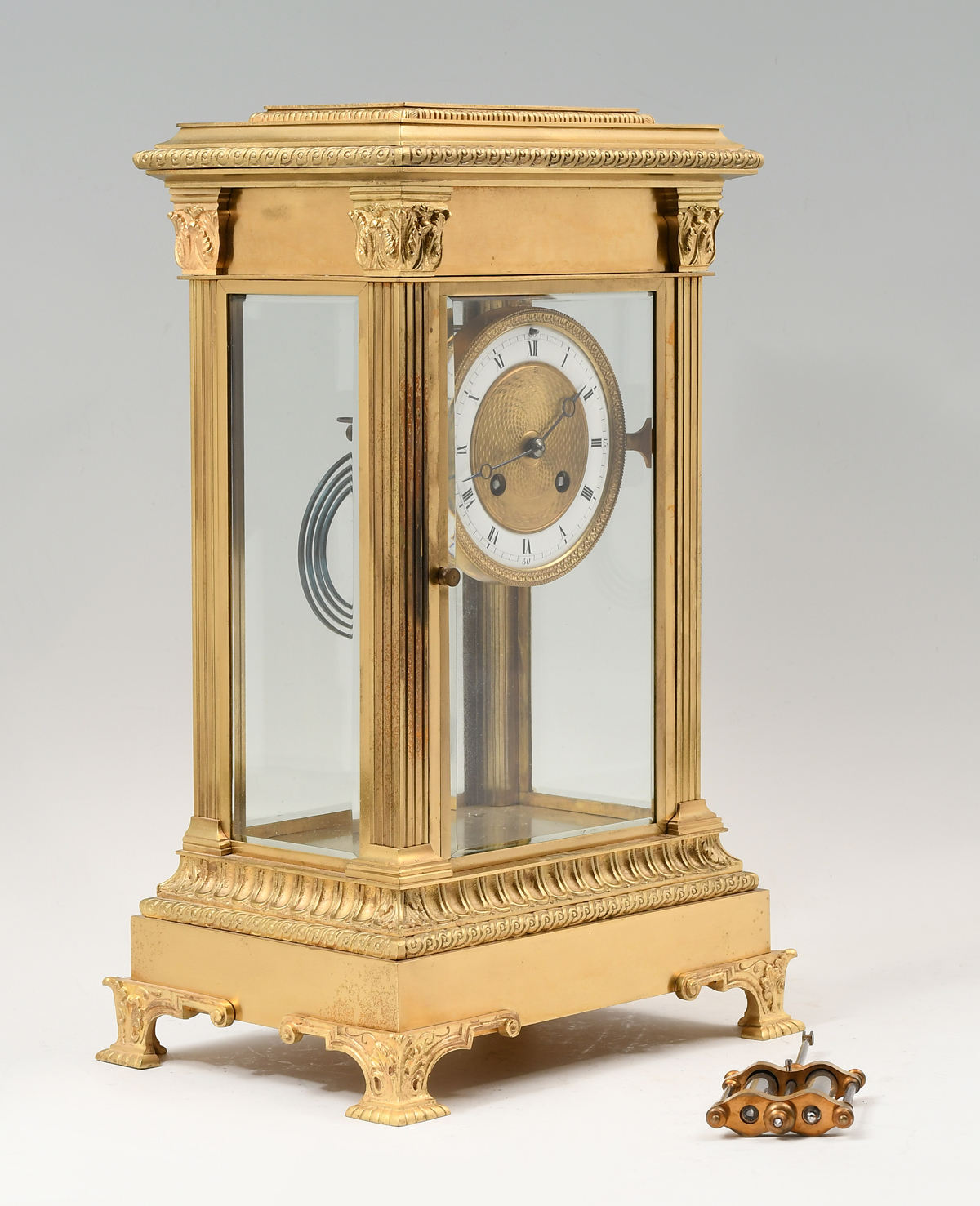 FRENCH CRYSTAL REGULATOR CLOCK: