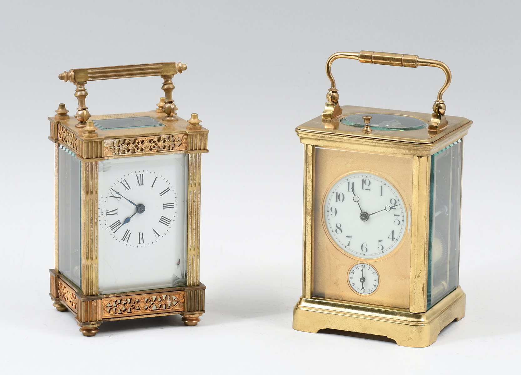 2 PC CARRIAGE CLOCKS 2 carriage 2ecbb6