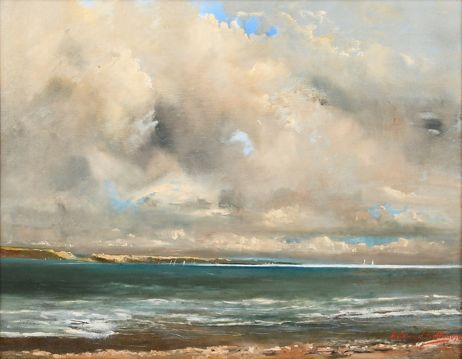 ANTHONY WOODBRIDGE COASTAL PAINTING 2ecd0c