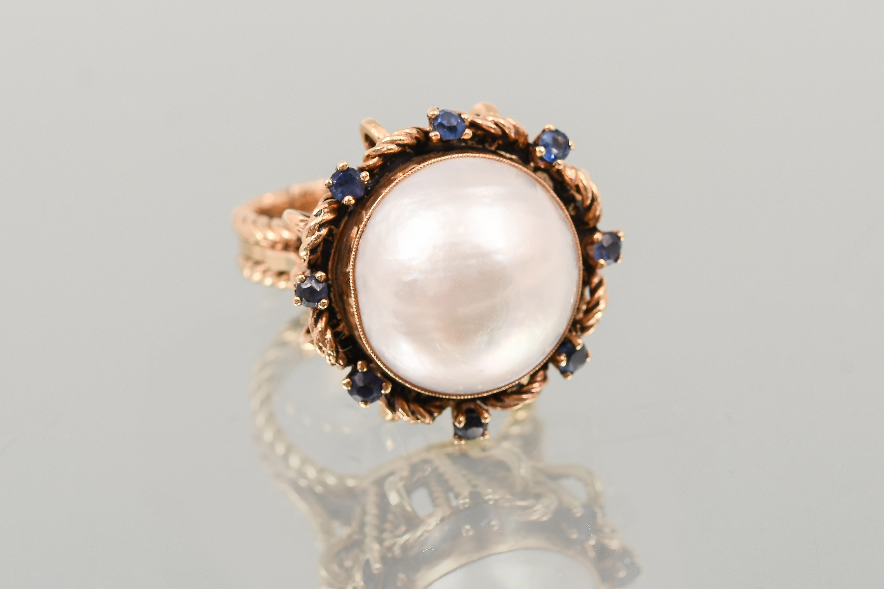 14K MABE PEARL RING 14K yellow 2ecd0f