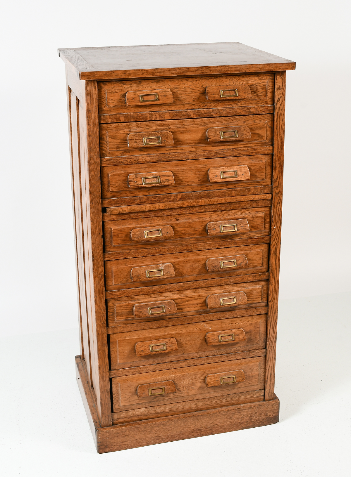 QUARTER SAWN 8 DRAWER FILING CABINET: