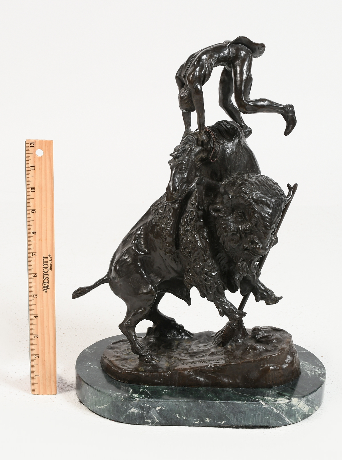 BUFFALO HORSE BRONZE AFTER FREDERIC